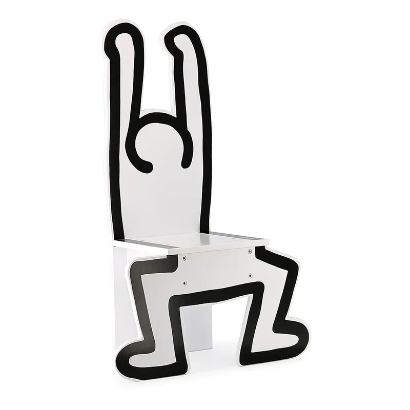 Chaise blanche Keith Haring