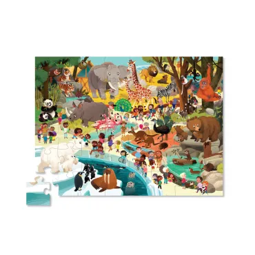 Puzzle - Une journée au zoo - 48 pièces