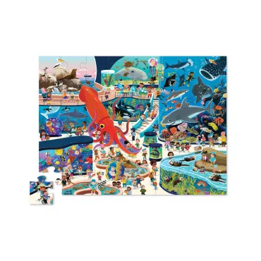 Puzzle - Une journée à l'aquarium - 48 pièces