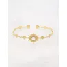 Bracelet jonc Noeva - Nacre blanche