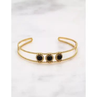 Bracelet jonc Amélian - Onyx