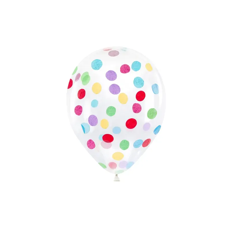 Ballons avec confettis - cercle - Multicolores