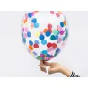 Ballons avec confettis - cercle - Multicolores