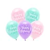 Ballons Éco 26 cm - Joyeux Anniversaire - Rose