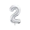 Ballon Mylar Chiffre ''2'' - Argenté