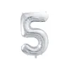 Ballon Mylar Numeral ''5'' - Argenté