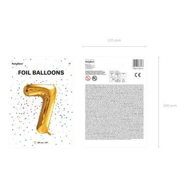 Ballon Mylar Chiffre ''7'' - Doré