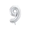 Ballon Mylar Chiffre ''9'' - Argenté