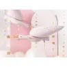 Ballon en aluminium - Cigogne rose