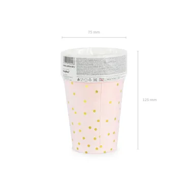 Gobelets à Pois - Rose clair - 260 ml