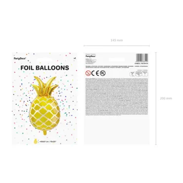 Ballon aluminium - Ananas doré