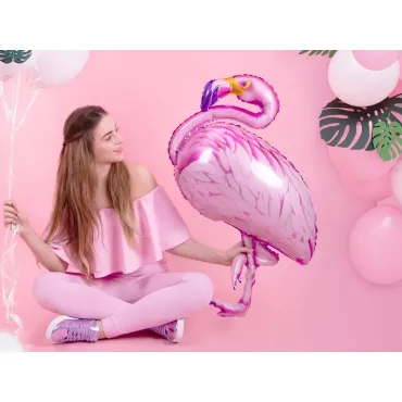 Ballon Mylar - Flamant rose