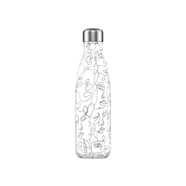 Gourde Chill'ys - Line Drawing Faces - 500ml 