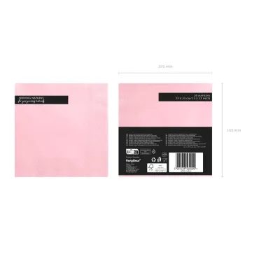 Serviettes 3 couches - Rose