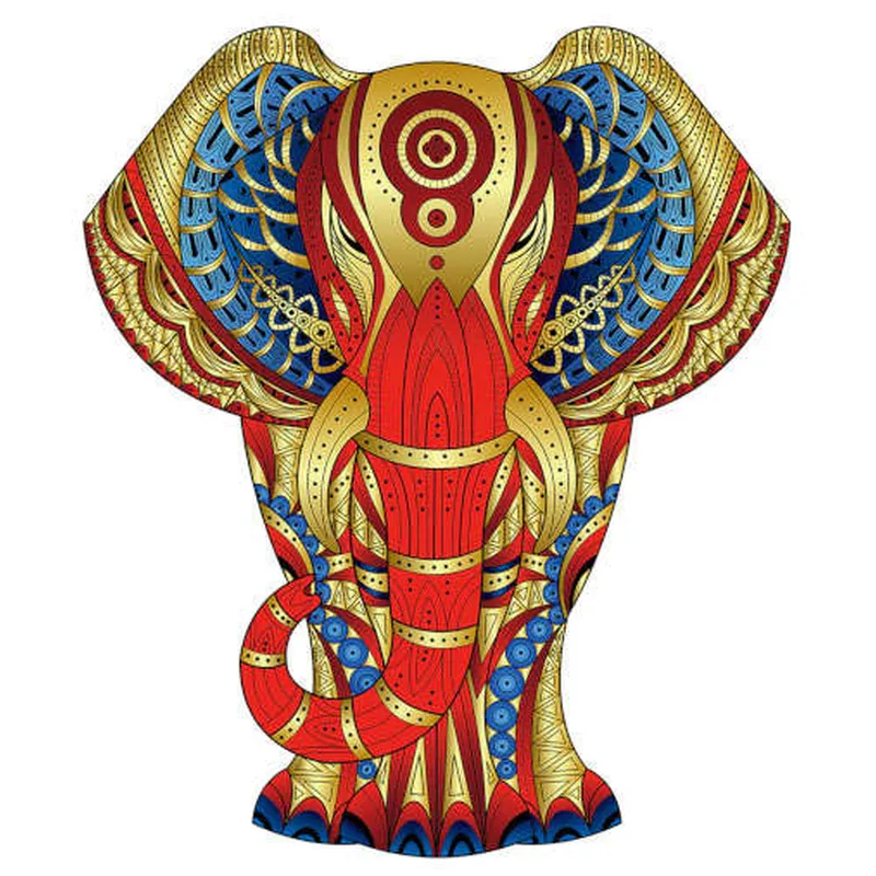 Rainbow Wooden Puzzle ELEPHANT 120 pcs