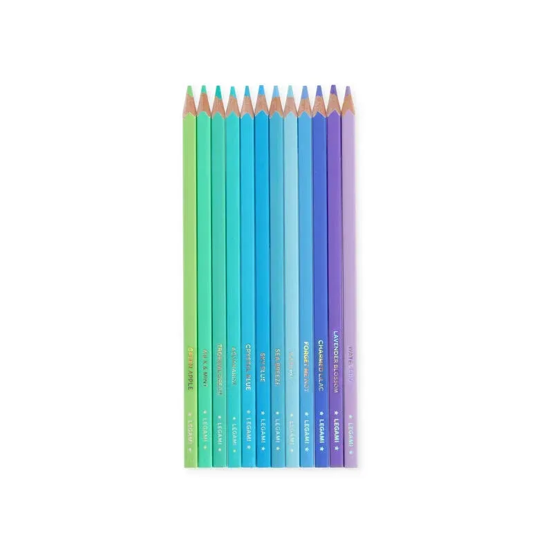 Set de 12 Crayons de Couleur - Océan