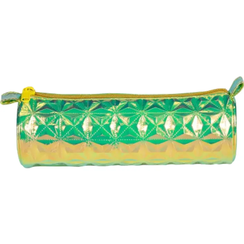 Trousse Ronde - Fantaisie Holograhique - Vert