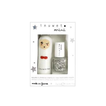 Duo White: Baume barbe a papa + Vernis etoile