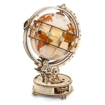 ROKR - Maquette Bois Globe Lumineux à LED