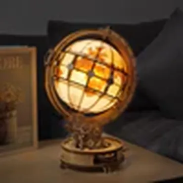 ROKR - Maquette Bois Globe Lumineux à LED