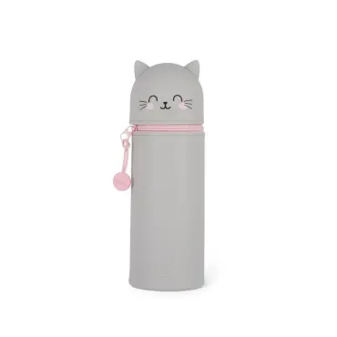 Trousse en Silicone Souple 2-en-1 - Chaton