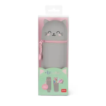 Trousse en Silicone Souple 2-en-1 - Chaton