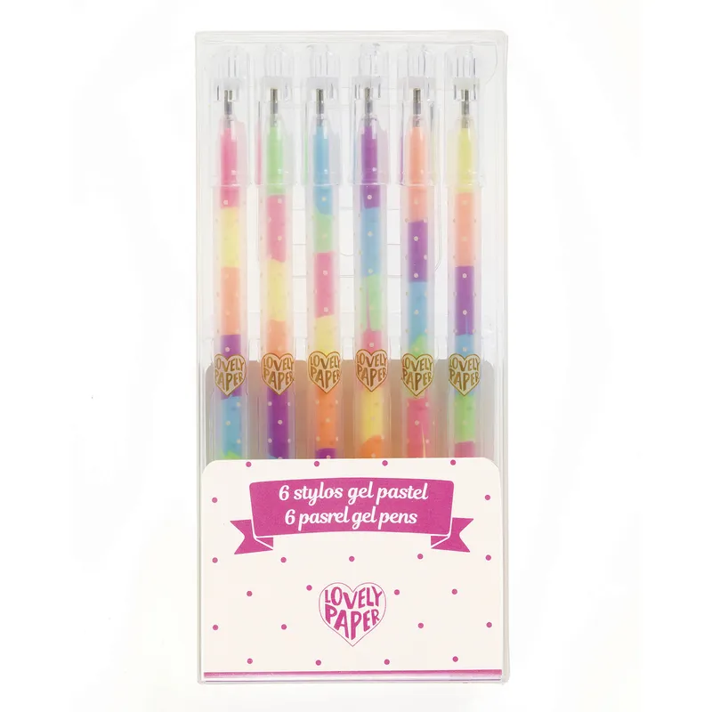 Ecrire, dessiner - 6 stylos gel pastel