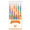 6 stylos gel arc en ciel