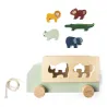 Camion en bois animaux