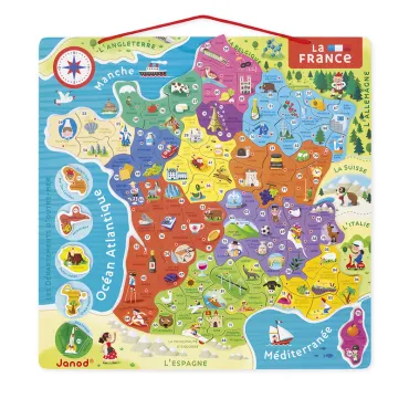 Puzzle Carte France Magnétique 93 pièces