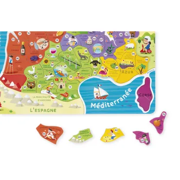 Puzzle Carte France Magnétique 93 pièces