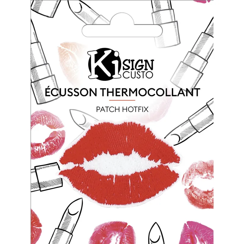 Ecusson brodé thermocollant - Bouche