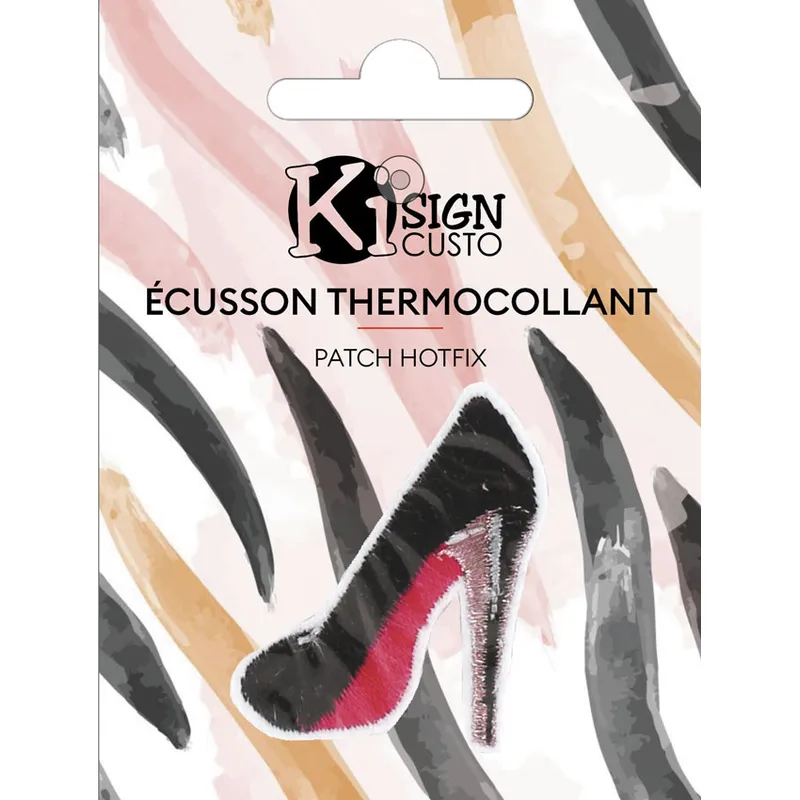 Ecusson brodé thermocollant - Haut talon