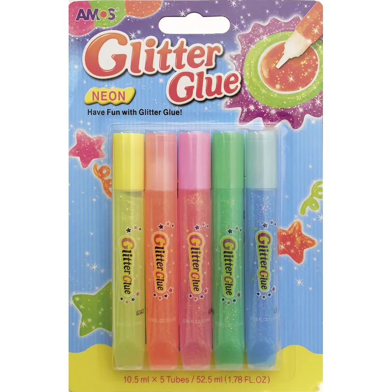 Crayons colle paillettée - Couleurs neon glitter glue