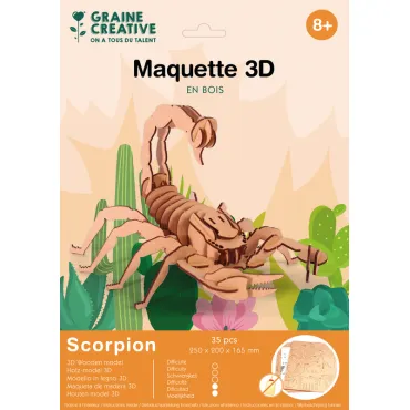 Maquette bois 3D - Scorpion...