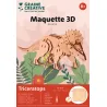 Maquette bois 3D - Triceratops - 55 pces