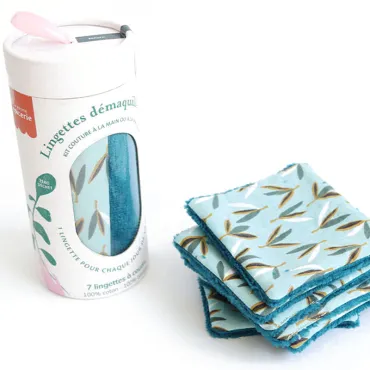 Kit couture - 7 lingettes démaquillantes à coudre  - couleur nature