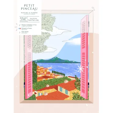 Coffret peinture au numero - Fenêtre ouverte sur naples par Limistic