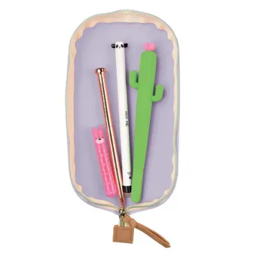 Trousse en Silicone Souple - Lilas