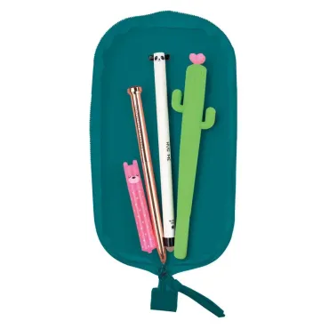 Trousse en Silicone Souple - Bleu pétrole