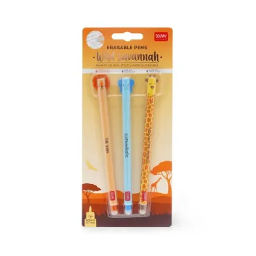 Set de 3 Stylos à Encre Gel Effaçable - Savane