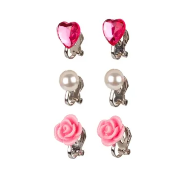 Boucles d'oreille à clip Hila, rose