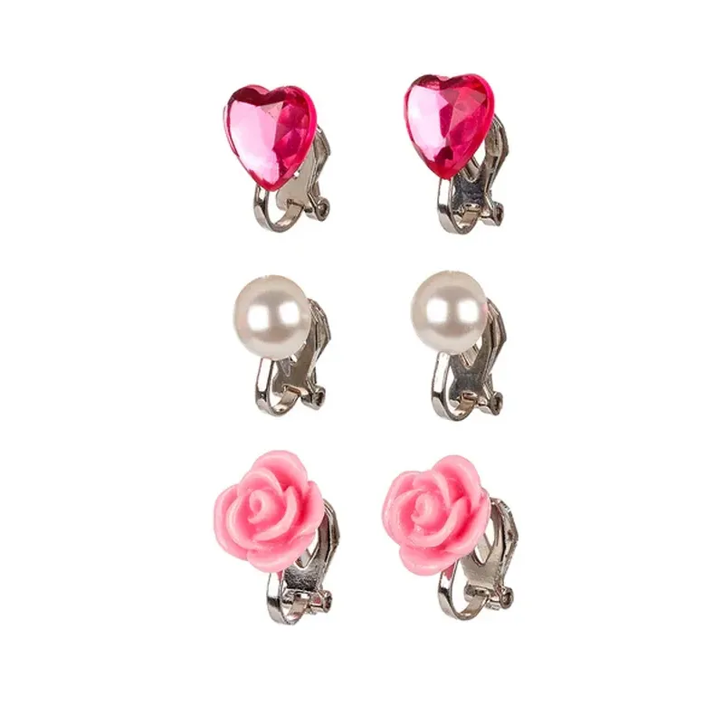 Boucles d'oreille à clip Hila, rose