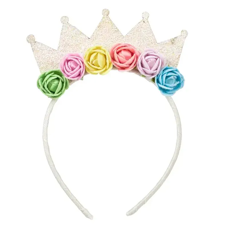 Couronne Katelyn arc-en-ciel fleurs