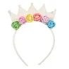 Couronne Katelyn arc-en-ciel fleurs