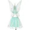 Jupe + ailes Angelina, vert menthe, 3-5 ans, ajustable