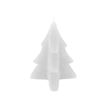 Bougie sapin de noël  M - Blanc