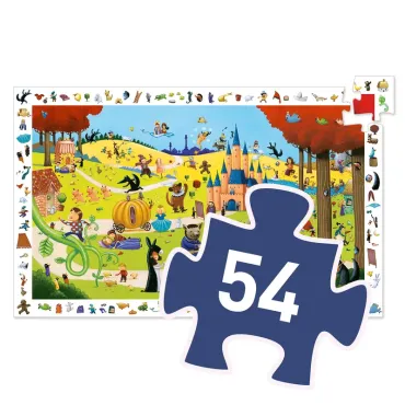 Puzzle Chercher et Trouve - Contes - 54 pcs