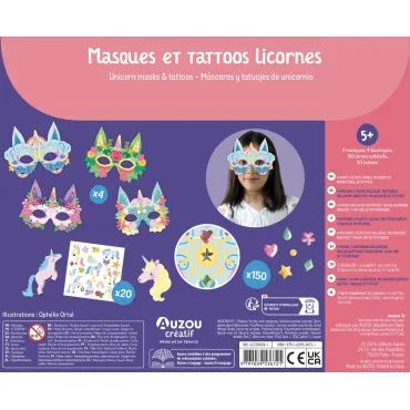 Masques et tattoos Licornes