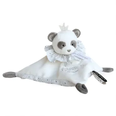 Doudou plat - Panda gris...